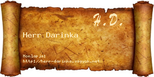 Herr Darinka névjegykártya